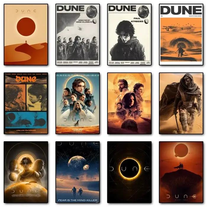 Classic Movie D-Dune Poster Self-adhesive Art Waterproof Paper Sticker Coffee House Bar Room Wall Decor