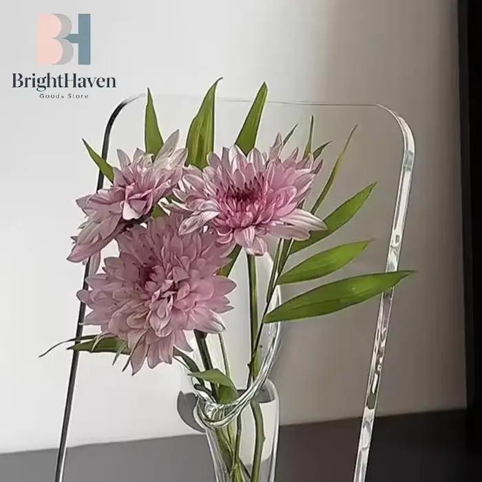 Vase à fleurs en acrylique transparent