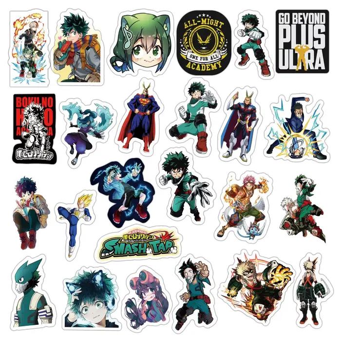 50 autocollants de dessins animés My Hero Academia