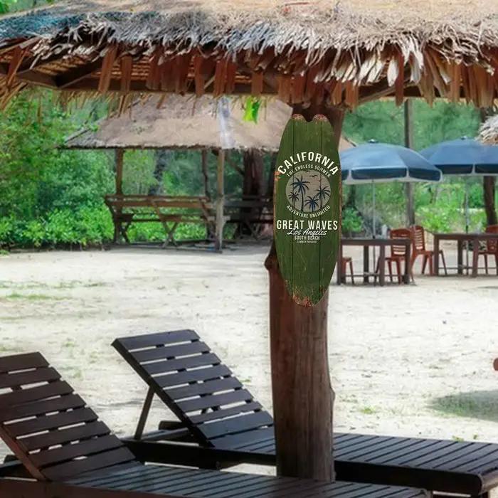 Décor de planche de surf en bois pour la maison