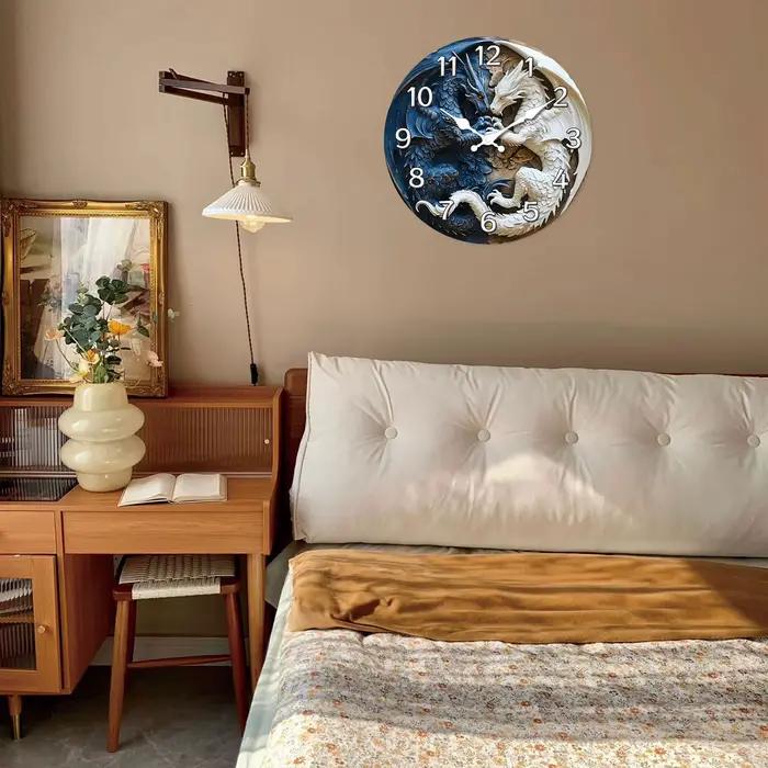 Horloge murale en bois à quartz silencieuse