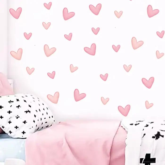 Autocollants muraux en forme de cœur adorables de Style bohémien
