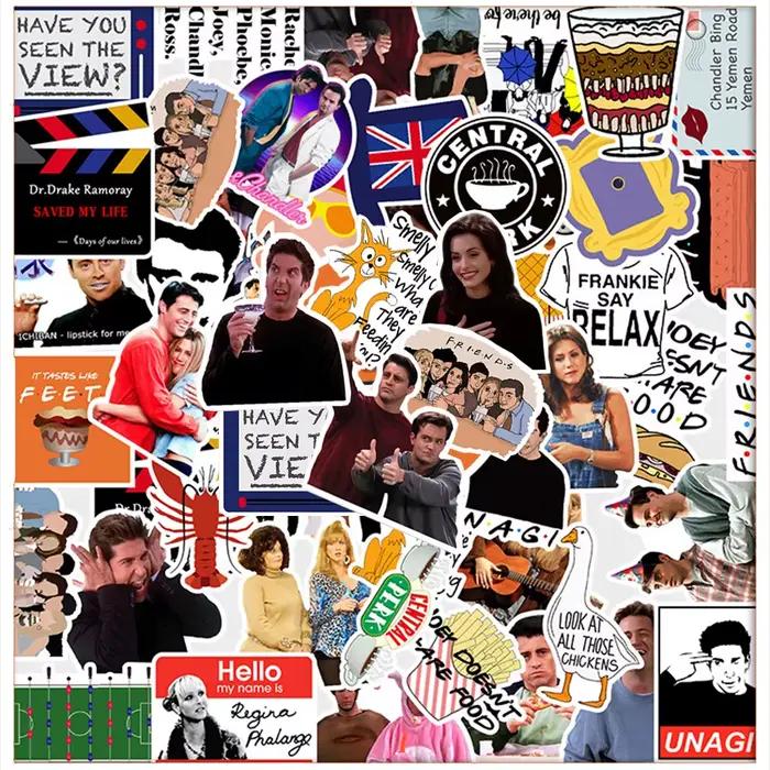 Autocollants de la série télévisée américaine Friends, autocollants de dessin animé cool, pour scrapbooking, réfrigérateur, valise, autocollant Graffiti classique, 10/30/50 pièces