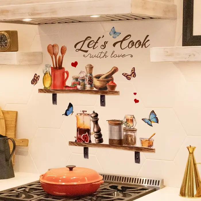 Autocollant mural à motifs pour cuisine