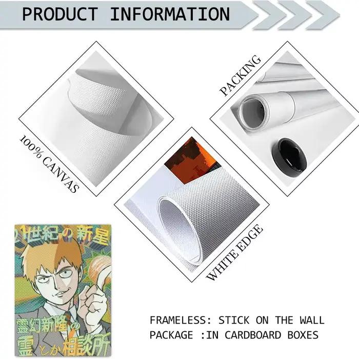 M-Mob P-Psycho 100 Anime affiche autocollant parfait art auto-adhésif conçu pour les espaces de bureau à manger à la maison