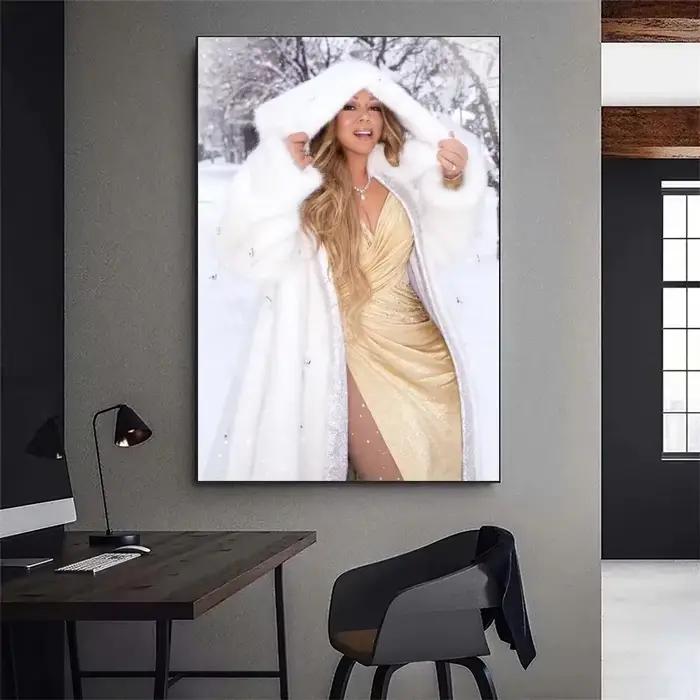 Mariah Carey Merry Christmas Singer Poster