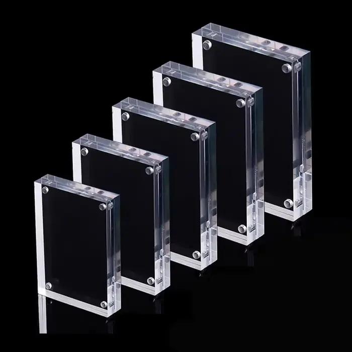 1 Pc cadre Photo Transparent acrylique cadre d'affichage magnétique affiche présentoir 3/5mm pour chambre bureau décoration de la maison