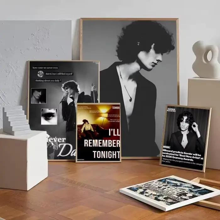 Affiche de chanteur s-ombr en papier imprimé