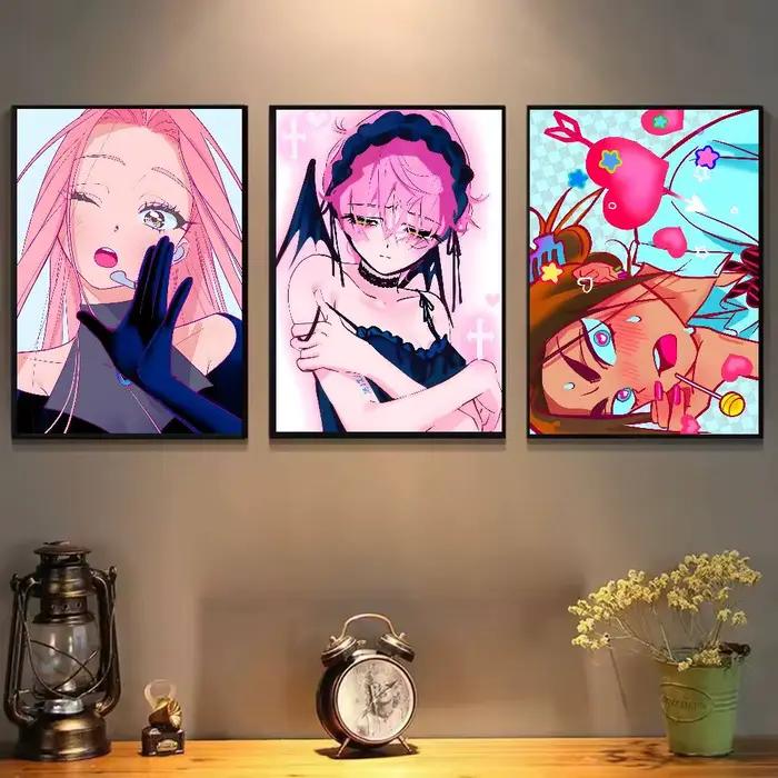 Affiche de scène Alien Anime, peinture artistique avec imprimés, décoration de maison, chambre à coucher, salon, cadeau