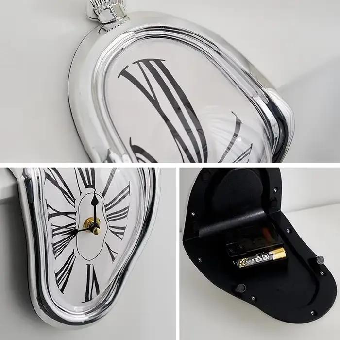Horloge murale silencieuse à effet de fusion