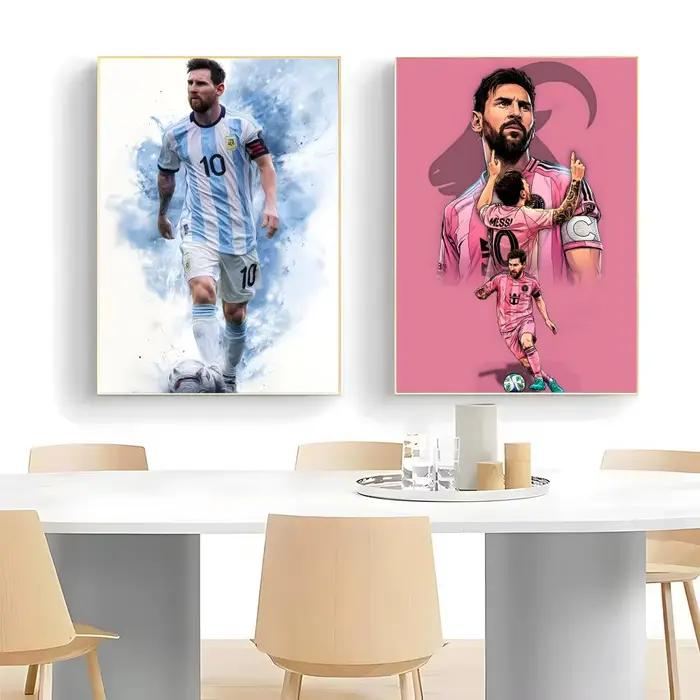 Affiche autocollante en papier imperméable pour athlète L-Lionel Messi