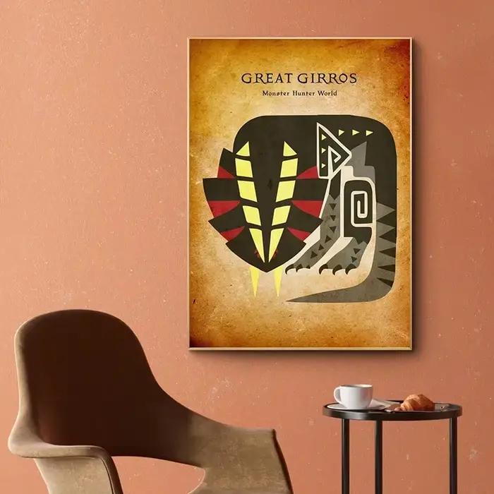 Peinture sur toile Vintage animée de jeu japonais