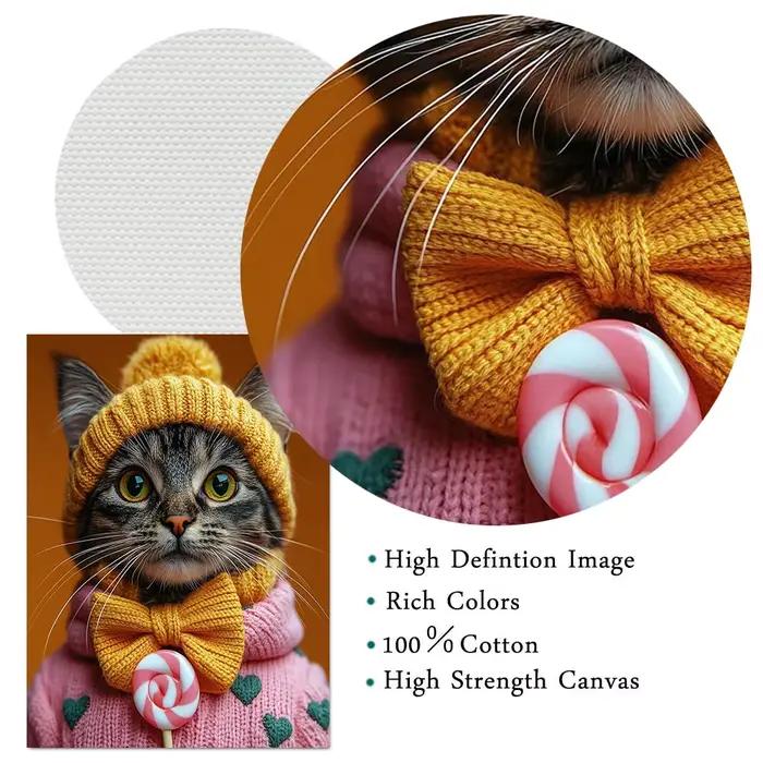Affiche murale de chat habillé rose