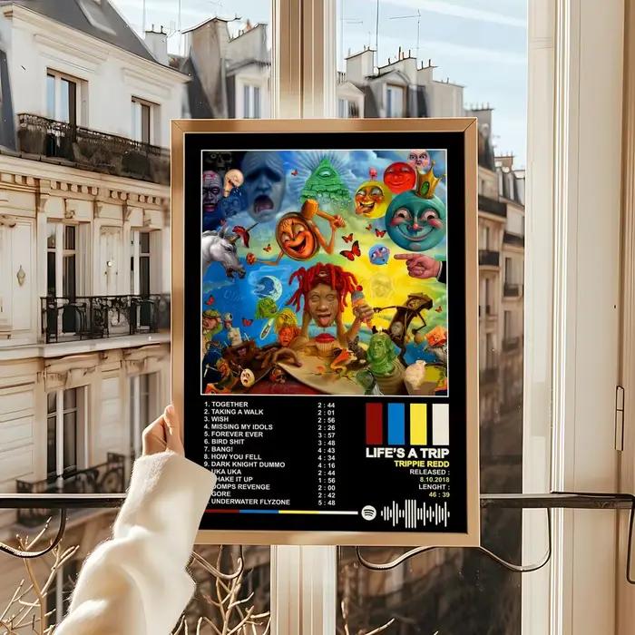 Pop chanteur T_Trippie R_Redd Album HD lin toile affiche mur Art imprime pour salon chambre bureau décoration de la maison cadeau