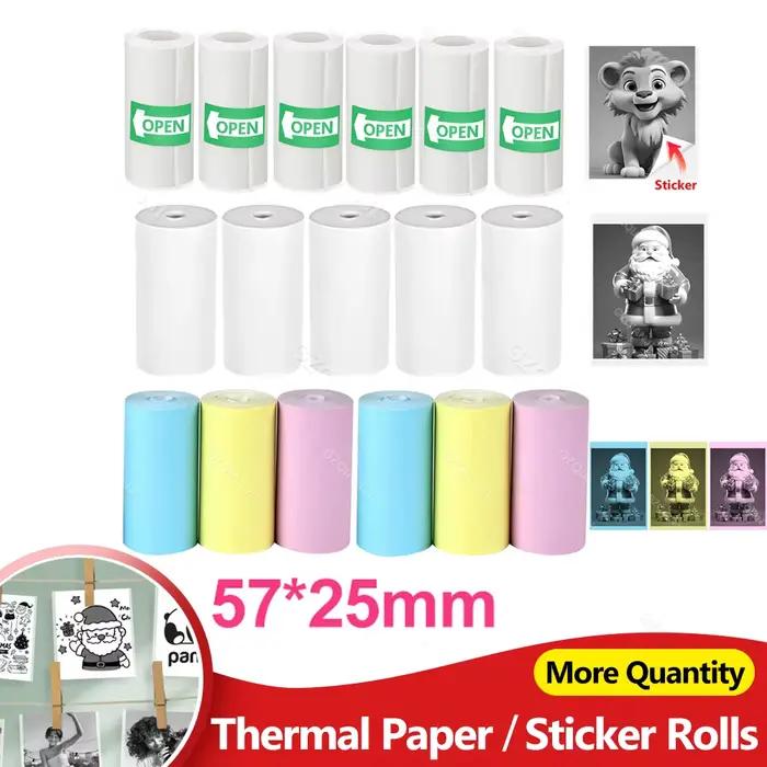 Étiquettes autocollantes en papier thermique 57x25MM