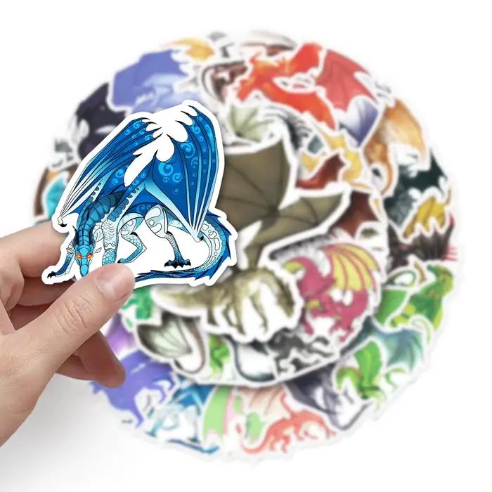 10/30/50 autocollants créatifs de dessins animés de dragons maléfiques