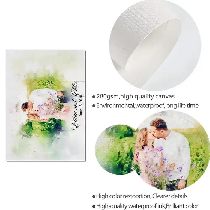 Affiche de portrait de couple d'interconnexion unique
