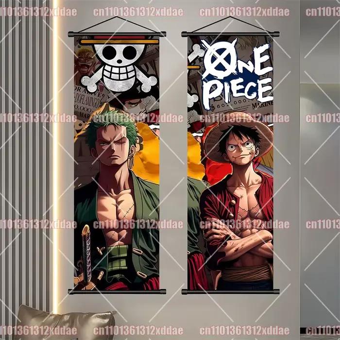 Peinture sur rouleau classique One Piece, Luffy Zoro Nami Chopper, décoration de salon, peinture d'entrée, cadeau pour les amateurs d'anime