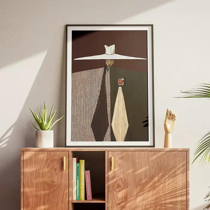 Impression d'art de portrait de femme moderniste