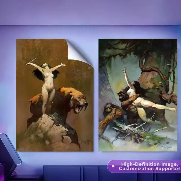 Cool f-frank f-frazetta Art peinture calligraphie HD toile affiche sans plis étanche tous les espaces décoration murale