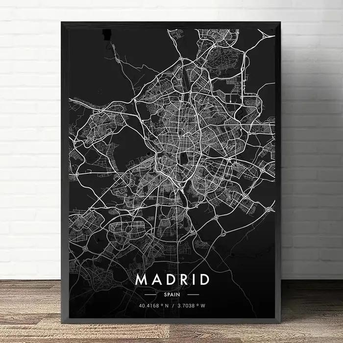 Affiche de carte de ville de londres