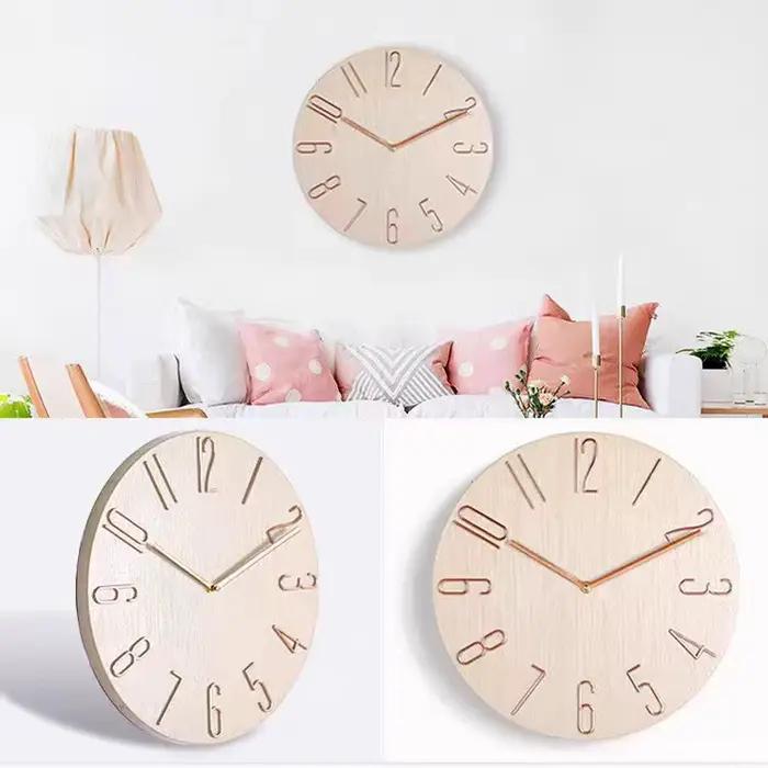 30 cm 12 pouces horloges murales salon silencieux brève horloge murale mode nordique montre