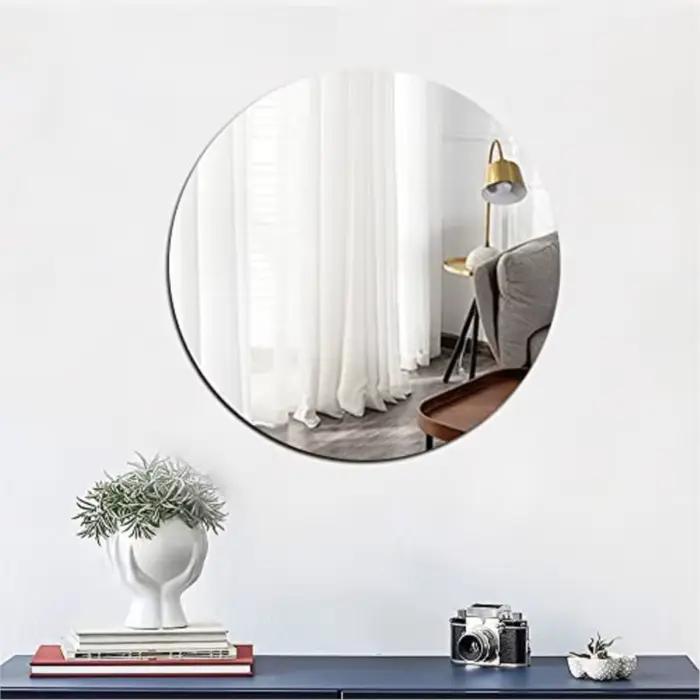 Autocollant mural miroir rond ovale en acrylique