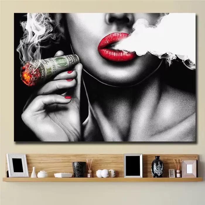 Peinture sur toile vintage sans cadre pour la décoration intérieure