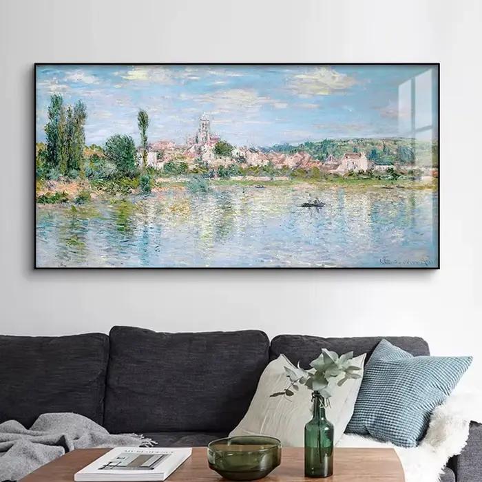 Impressionniste Monet Van Gogh peintures célèbres chambre décoration murale hôtel paysage toile affiches et impressions
