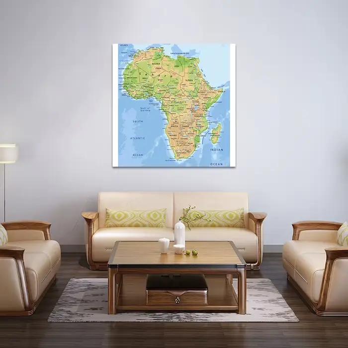 Carte topographique de l'Afrique
