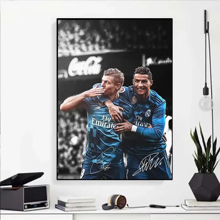 Affiche de Portrait de joueur de Sport de Football moderne