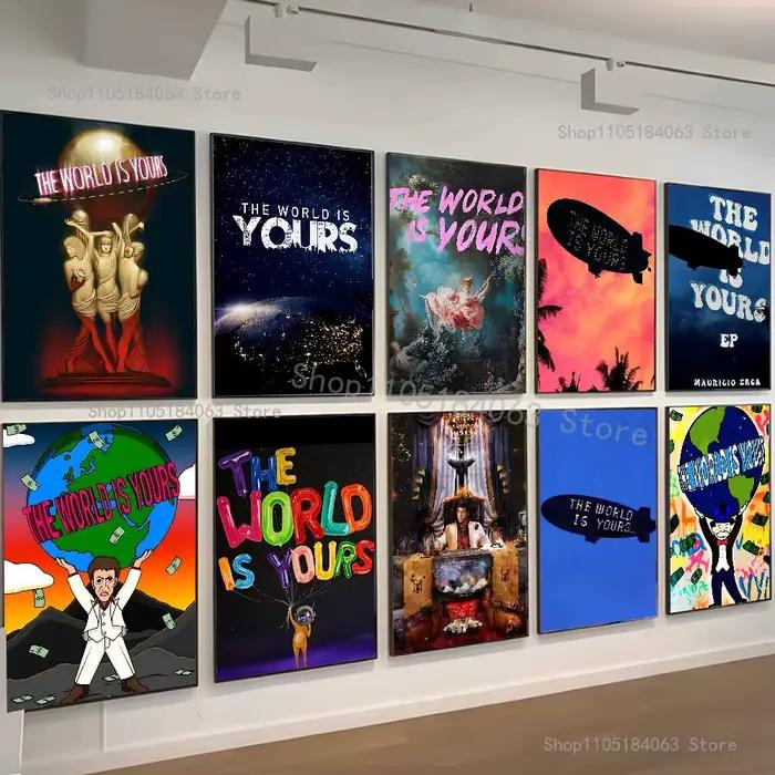 Affiche murale collante d'art HD