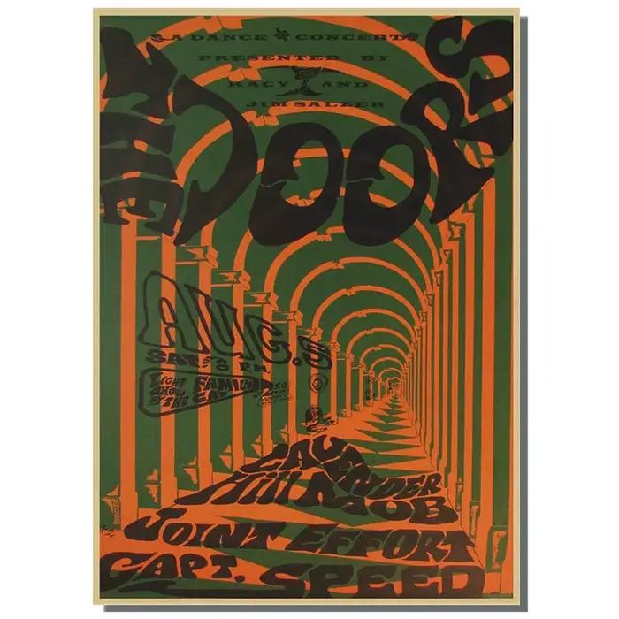 The Doors Jim Morrison-Affiche murale vintage en papier kraft