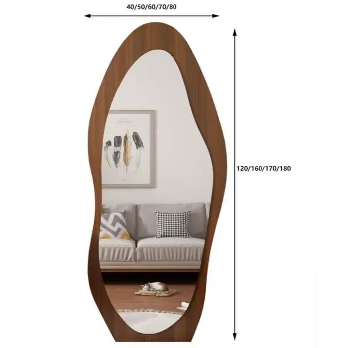Présentoir Rectangle miroir Luxe ensemble cadre Salon miroir créatif nordique Espelho Grande Para Quarto meubles de maison accessoires