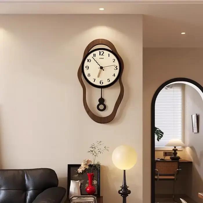 Horloge murale rétro en bois pour Restaurant