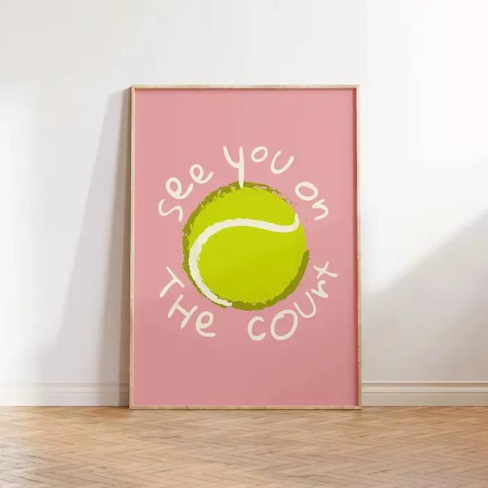 Mode Tennis escalade sport Art mur Art Tennis Golf alpinisme chaussures drôle impression toile peinture maison sport décoration
