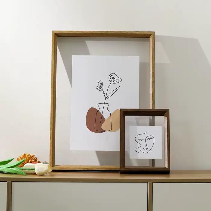 Cadre photo transparent double face pour table de calligraphie