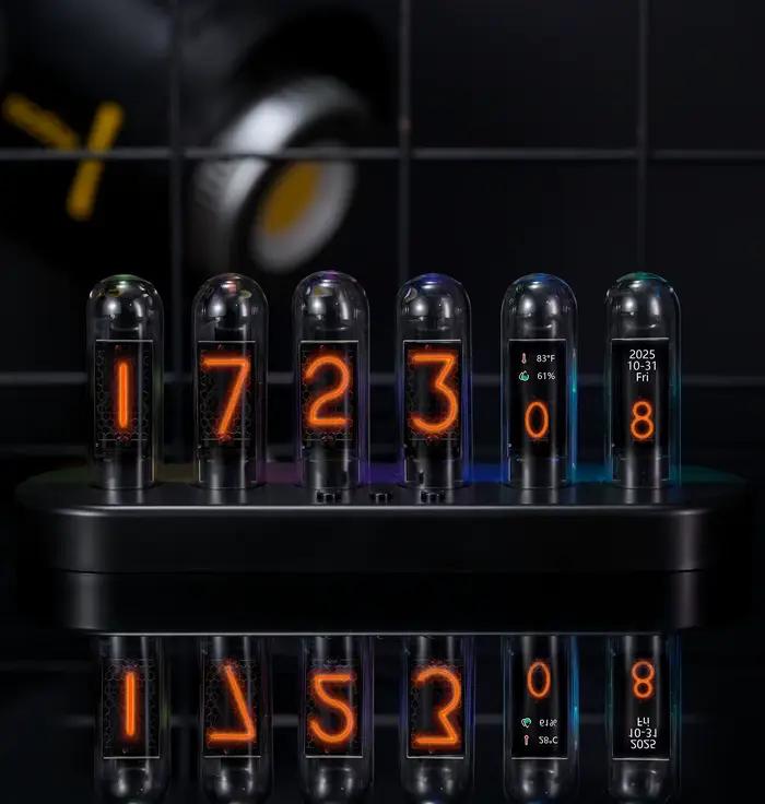 Réveil à tubes Nixie avec animation animée