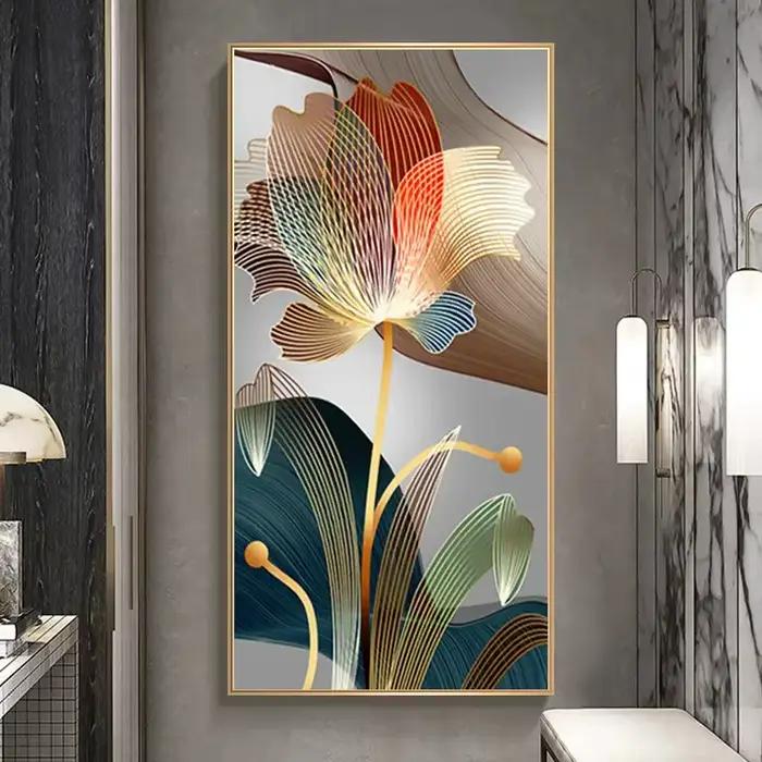 Peinture sur toile de fleurs abstraites
