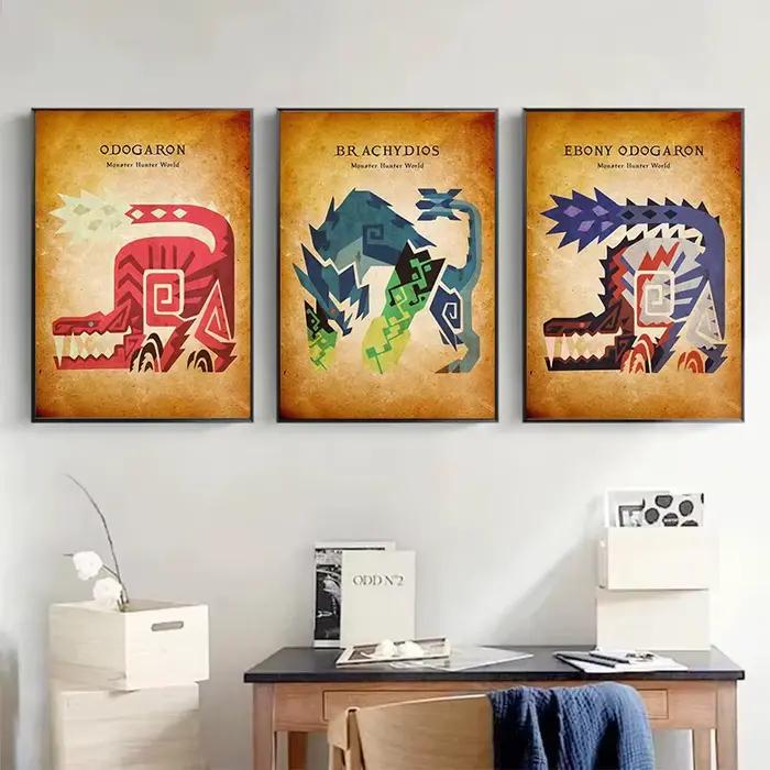 Peinture sur toile Vintage animée de jeu japonais