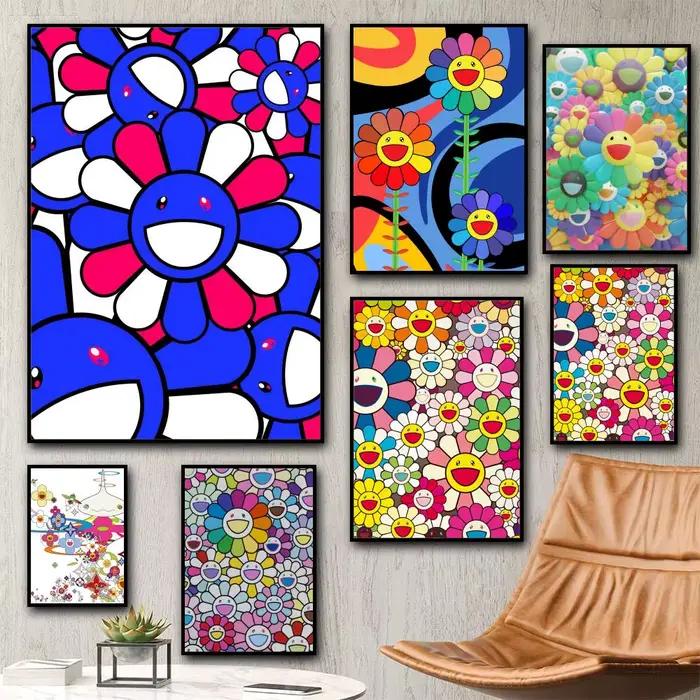 Affiche sur toile HD, peinture de fleurs