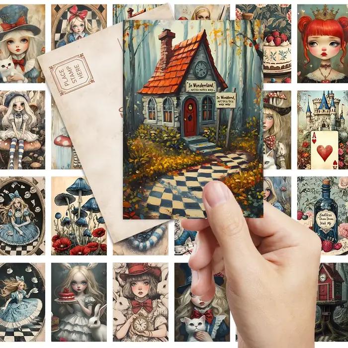 32 pièces, cartes postales Alice au pays des merveilles