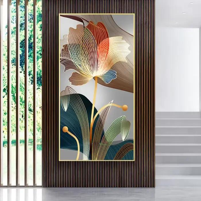 Peinture sur toile de fleurs abstraites