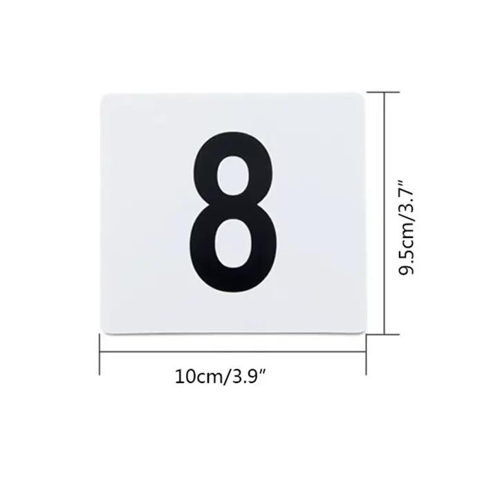 Numéros de Table blancs en PVC, signes de mariage, Restaurant, café, Bar, cartes de sièges, Identification facile pour carte de Table de Restaurant en Pvc, 1-100