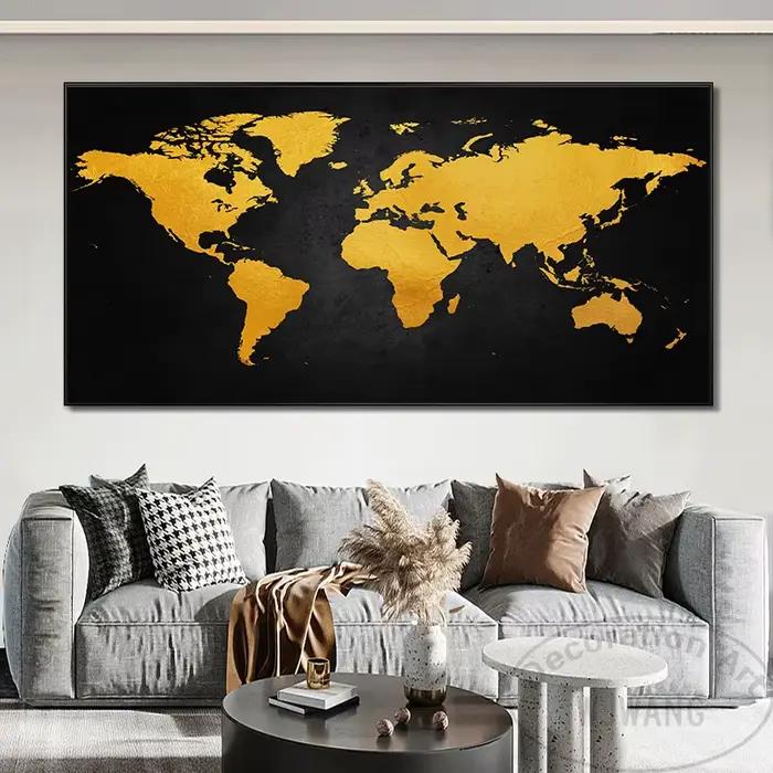 Affiches de carte du monde d'art moderne
