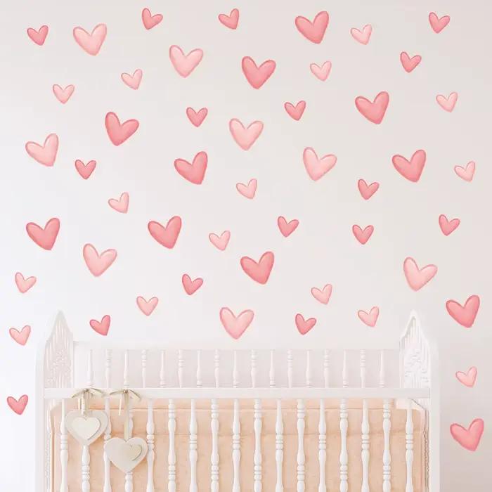 Autocollants muraux en forme de cœur adorables de Style bohémien