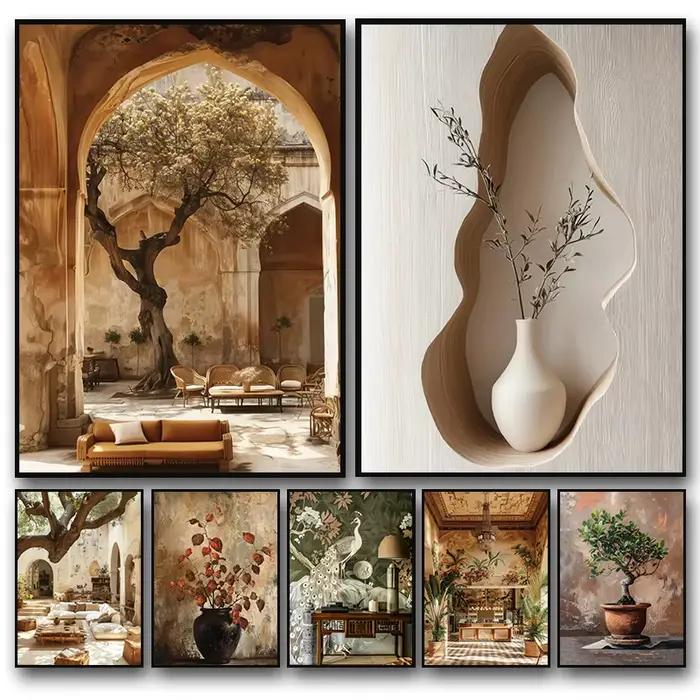 Peinture sur toile avec Branches d'olivier