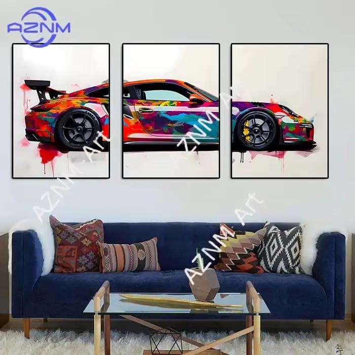 Lot de 3 affiches de supercars