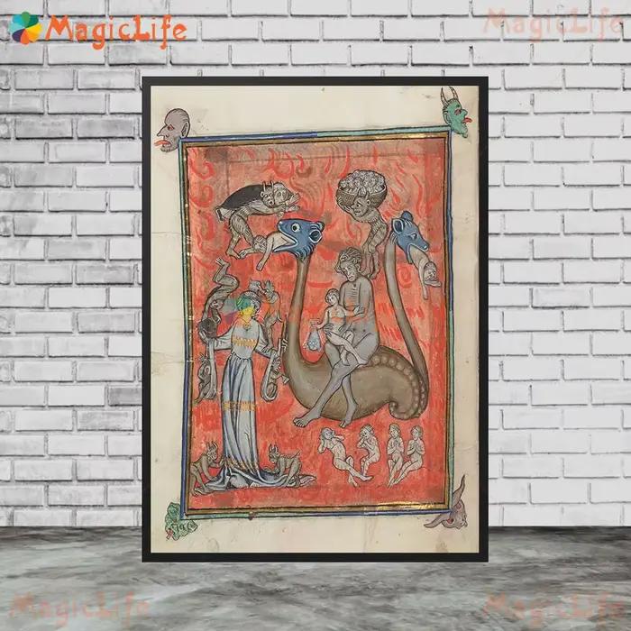 Affiches murales abstraites diable enfer