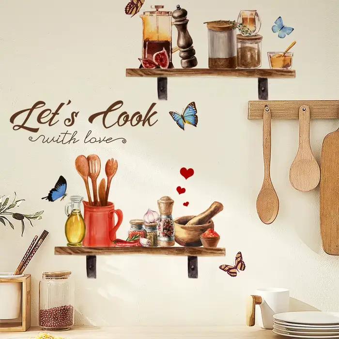 Autocollant mural à motifs pour cuisine